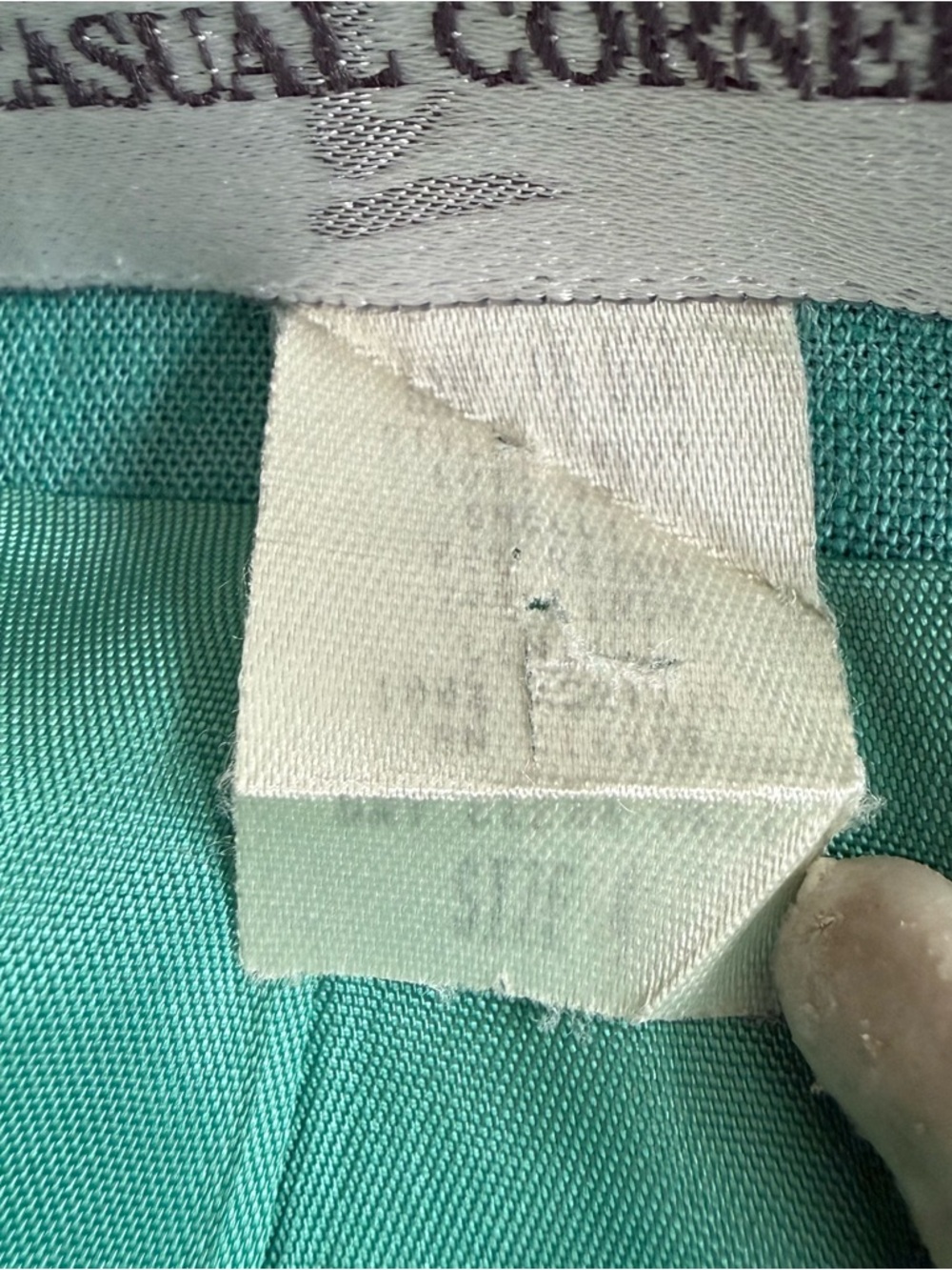 Vintage 90s Teal Linen Rayon Wrap Pencil Skirt ~ Size 4 / Small / 26" - Picture 7 of 9